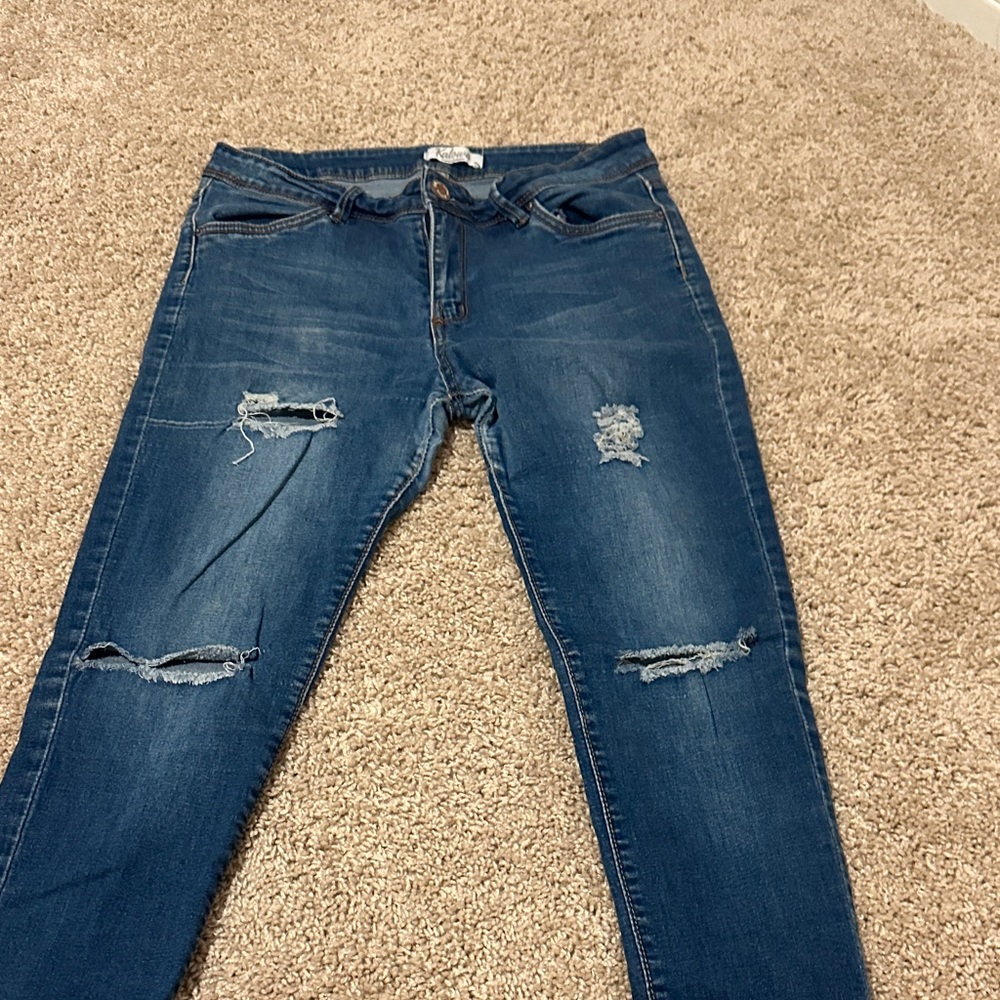 Lowa Navy Ripped Skinny Jeans